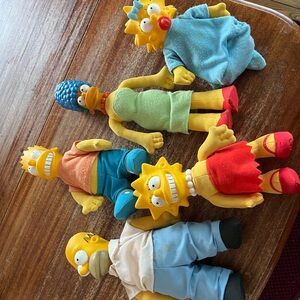 Simpsons Family Plush Action Figure Set